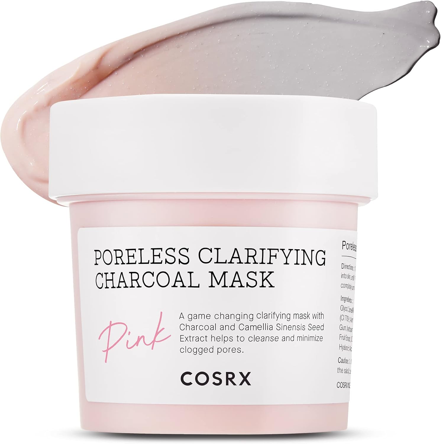 COSRX Pink Pore Clarifying Charcoal Mask 110g tube for blackhead removal