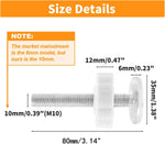 Unlorspy 4 pack M10 replacement screw bolts showing steel core and thread