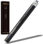 REIDEA R1 Flat Electric Candle Lighter in Obsidian Black showing premium front view design.