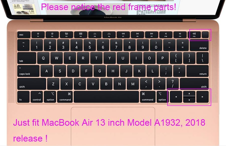 UHamn MacBook Air keyboard skin installed on laptop
