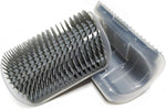 Yuntop cat grooming brush showing soft plastic bristles close up