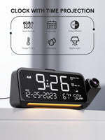 Mesqool projection alarm clock ceiling projection angle