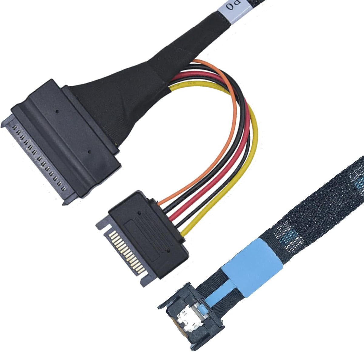 LetLinkSo PCIe 5.0 MCIO x4 to U.2 SFF-8639 Cable front view