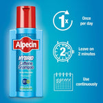 Alpecin hybrid caffeine shampoo 8.45 fluid ounce packaging