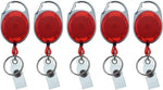 5 Pack - Premium Retractable Oval Shaped Badge Reels with Carabiner Belt Loop Clip, Keychain and ID Holder Strap by Specialist ID (Solid Black) - Image 9