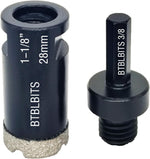 Dry Diamond Core Drill Bit 1-1/2 Inch Tile Diamond Hole Saw for Angle Grinder Porcelain Ceramic Granite Marble Stone Brick 38mm with 5/8-11 Thread Plus 3/8 Inch Hex Shank Adapter - Image 11