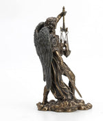 Perspective shot showing the full 11 inch height of the religious collectible.