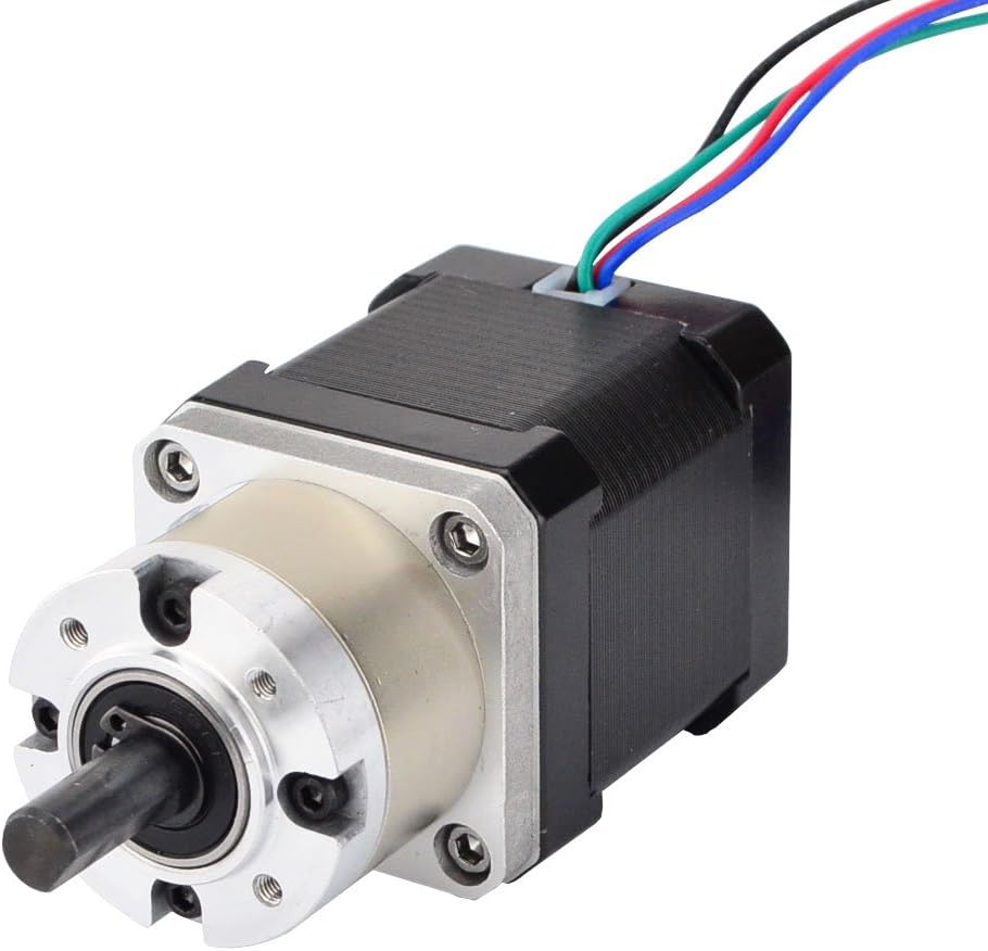 Stepperonline Nema 17 geared stepper motor front view for 3D printers.