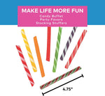 Fun Express old fashioned candy sticks showing the variety of vibrant fruit colors