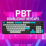 i-rocks K73M keyboard angled perspective highlighting PBT keycaps