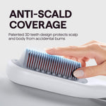 Wavytalk Pro Steam Hair Straightener Brush Steamline Pro 3-In-1 Straightening Brush For Coily Hair Fast Salon Results With Less Damage Anti-Frizz And Hair Nourishment (White)