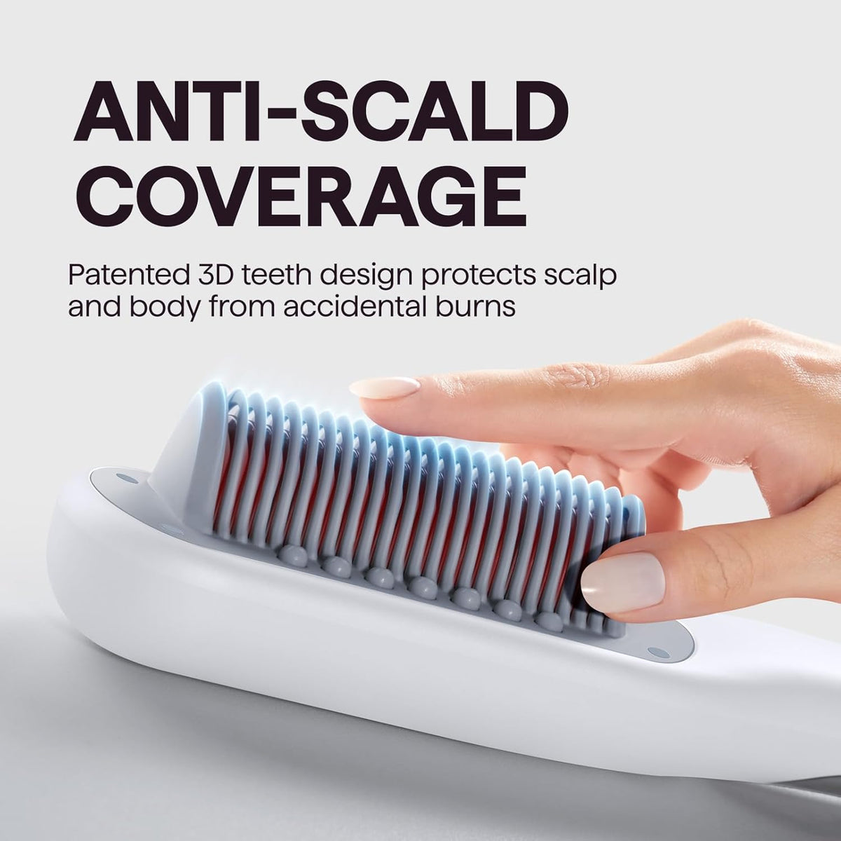 Wavytalk Pro Steam Hair Straightener Brush Steamline Pro 3-In-1 Straightening Brush For Coily Hair Fast Salon Results With Less Damage Anti-Frizz And Hair Nourishment (White)