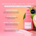 Glow Recipe Guava Vitamin C Bright-Eye Gel Cream mini container showing the clean skincare formulation for dark circles.