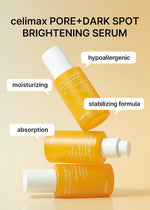 Celimax pore minimizer serum gel texture being dispensed from the pump applicator