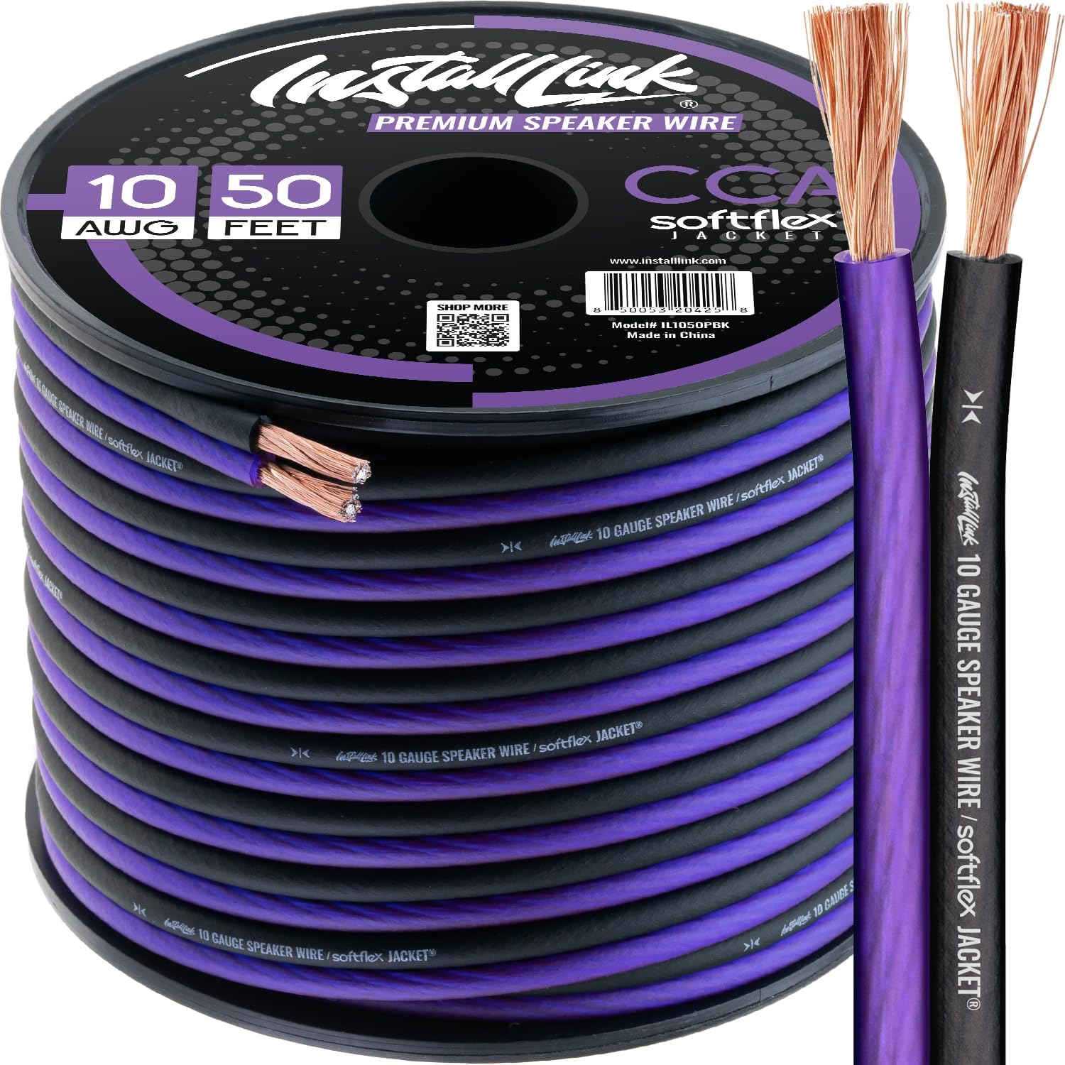 Install Link 10 AWG speaker wire spool front view
