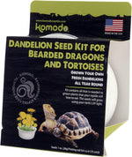 Komodo reptile dandelion kit packaging and contents for bearded dragons