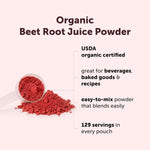 Micro Ingredients Organic Beet Root Juice Powder Serving Size Scoop