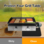 Amerbro grill mat protecting outdoor table surface