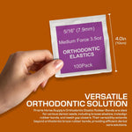 5/16 inch size orthodontic rubber bands with placer tool
