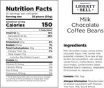 Liberty Bell chocolate coffee bean candy in a glass bowl