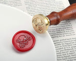 Removable brass head mechanism for wax stamp