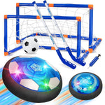 Nazano 3-in-1 Hover Soccer Ball and kids hockey sticks front view main package layout