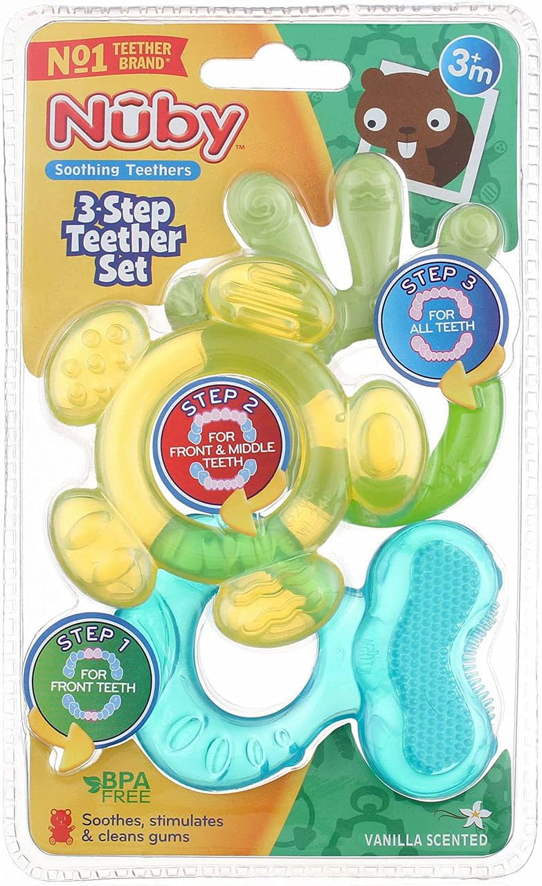 Nuby multi stage soothing teether silicone toys