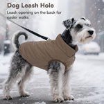 Asenku dog puffer coat closeup of elastic edges
