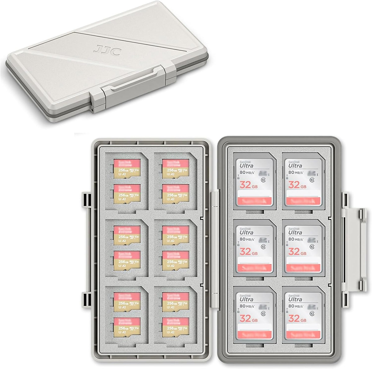 CFexpress Type A Card SD Card Holder Case Storage, Water-Resistant Shockproof Memory Card Organizer Box for 12 SD Card, 12 CFexpress Type-A Card for Sony A7RV A7SIII A7IV A7R5 A1 A9M3 FX3 FX6 FX30 FR7 - Image 10