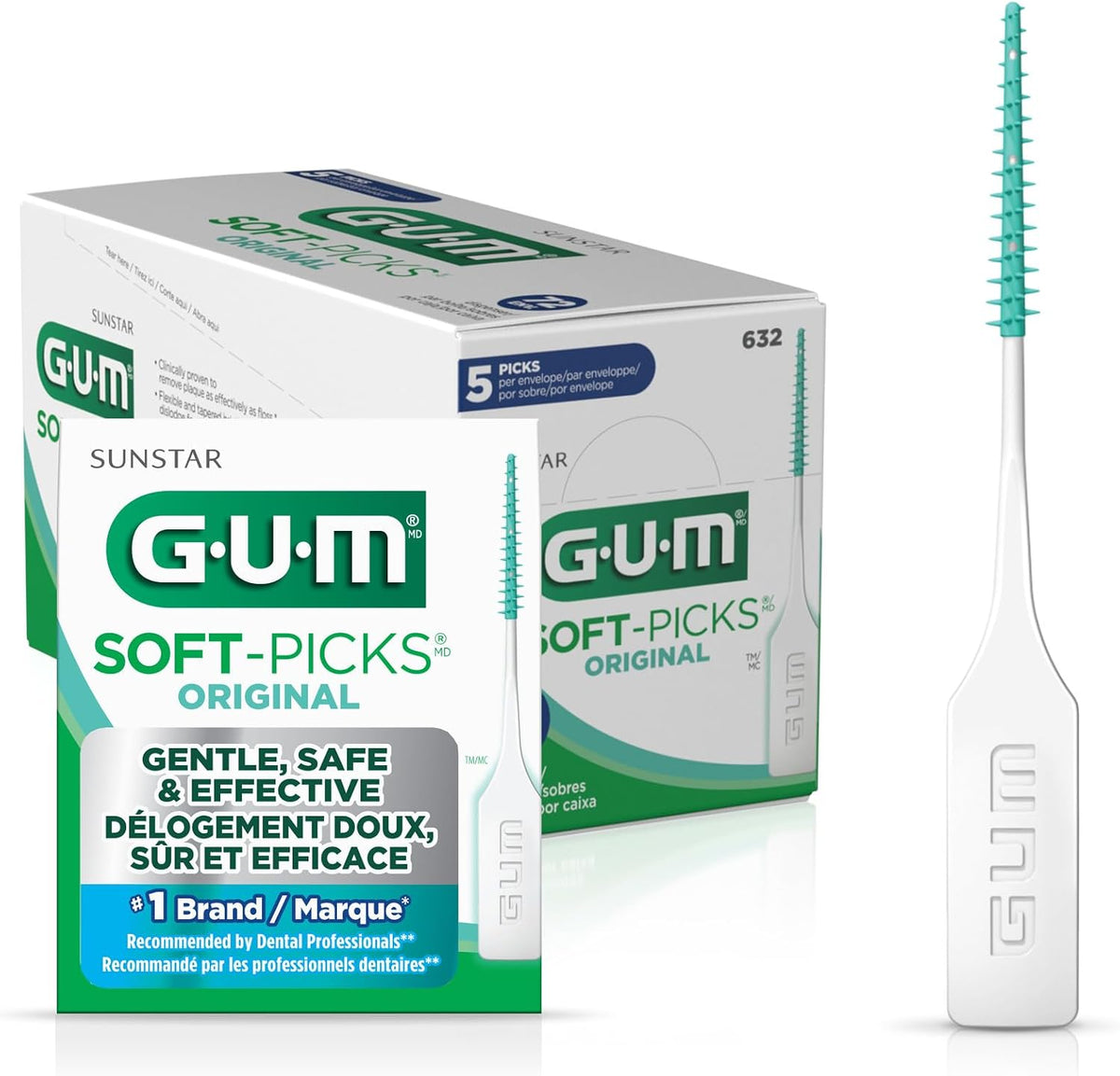 GUM Soft-Picks Original Dental Picks front view packaging