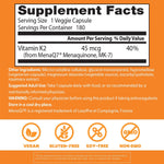 Doctor's BEST Natural Vitamin K2 MK7 Supplement, Non GMO, 180 Veg Caps - Image 3
