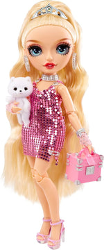 Rainbow High Paris Hilton fashion doll showing second outfit and accessories