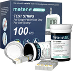 Metene AGM-513S Blood Glucose Test Strips 100 Count front package view for diabetes management