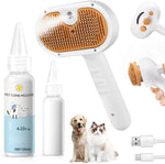Pet Steam Brush for Dog & Cat - 3-in-1 Steam Grooming Brush for Shedding & Hair Removal - Self Cleaning Spray Comb with Mist for Long Haired Pets, Blue(waterless shampoo not include) - Image 15