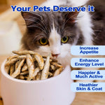 Amzey 3.5oz Minnows Dog Treats - Freeze Dried Minnows Cat Treats - High Protein & Premium Quality Training Treats - Bulk Package (1.6" to 2.8" Length Each) - Image 4