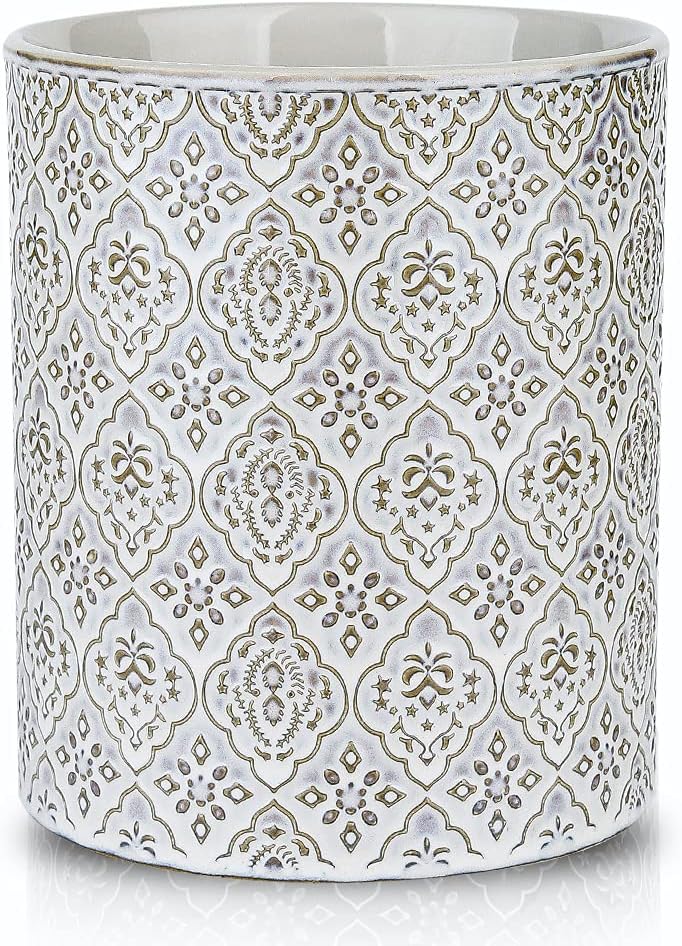 KOOV kitchen utensil holder front view ceramic crock
