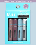 A single multicolor mini spray bottle showing its sleek and pocket-friendly dimensions.