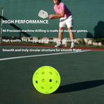 Pickleballs displayed on an outdoor court surface showcasing durability.