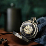 Boshiya steampunk pocket watch skeleton dial