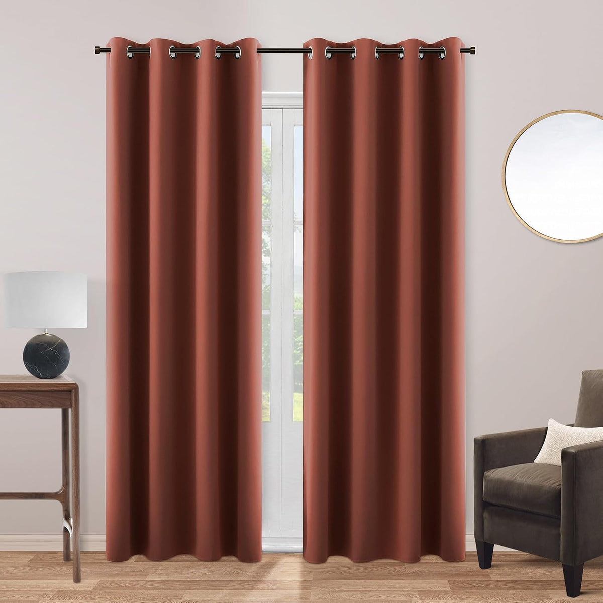 KOUFALL Sage Green Blackout Curtains 72 inches Wide for Bedrdom,Room Darkening Boho Large Window Treatments Extra Wide Curtains for Living Room 70 72x84 in Long 2 Panels Set - Image 12