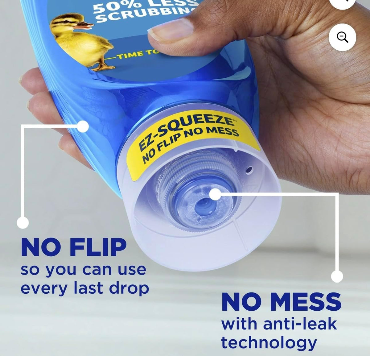 Dawn EZ Squeeze dish soap grease cleaning action visual