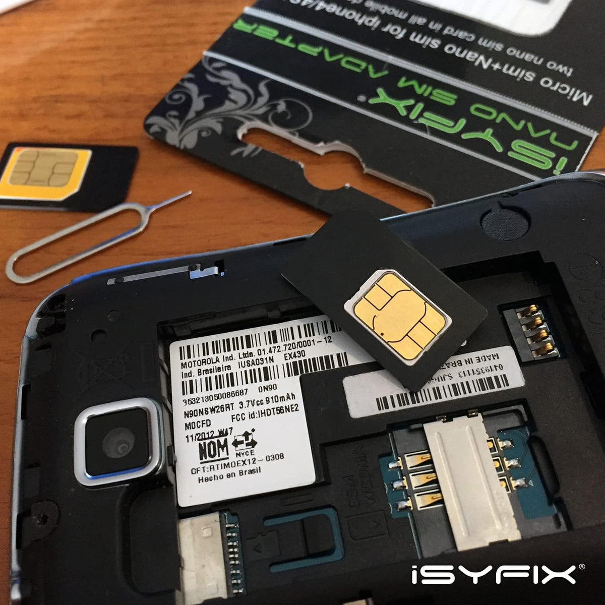 Micro to standard SIM card converter tray detail