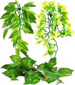 KATUMO Reptile Plants, 3 PCS Amphibian Hanging Plants with Suction Cup for Snake, Bearded Dragons, Lizards, Geckos, Toads, Hermit Crab Tank Pets Habitat Decorations - Image 9