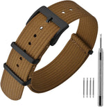 ANNEFIT Nylon Watch Band 16mm 18mm 20mm 22mm, One-Piece Waterproof Military Watch Straps with Heavy Buckle - Image 10