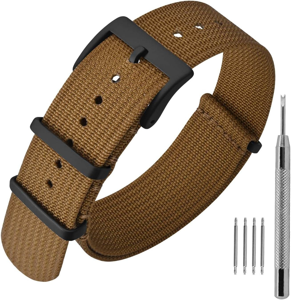 ANNEFIT Nylon Watch Band 16mm 18mm 20mm 22mm, One-Piece Waterproof Military Watch Straps with Heavy Buckle - Image 10