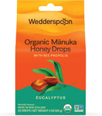 Close up of a grape flavored Manuka honey lollipop with vitamin C.