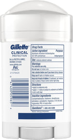 Gillette Clinical Antiperspirant and Deodorant for Men, 100HR Sweat & Odor Protection, Long Lasting Freshness, Anti-White Mark Technology, Gentle on Skin, Soft Solid, Ultimate Fresh Scent, 2.6 oz - Image 11