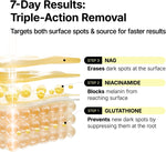 Manyo Glutathione 7 Dark Spot Serum label showing ingredients