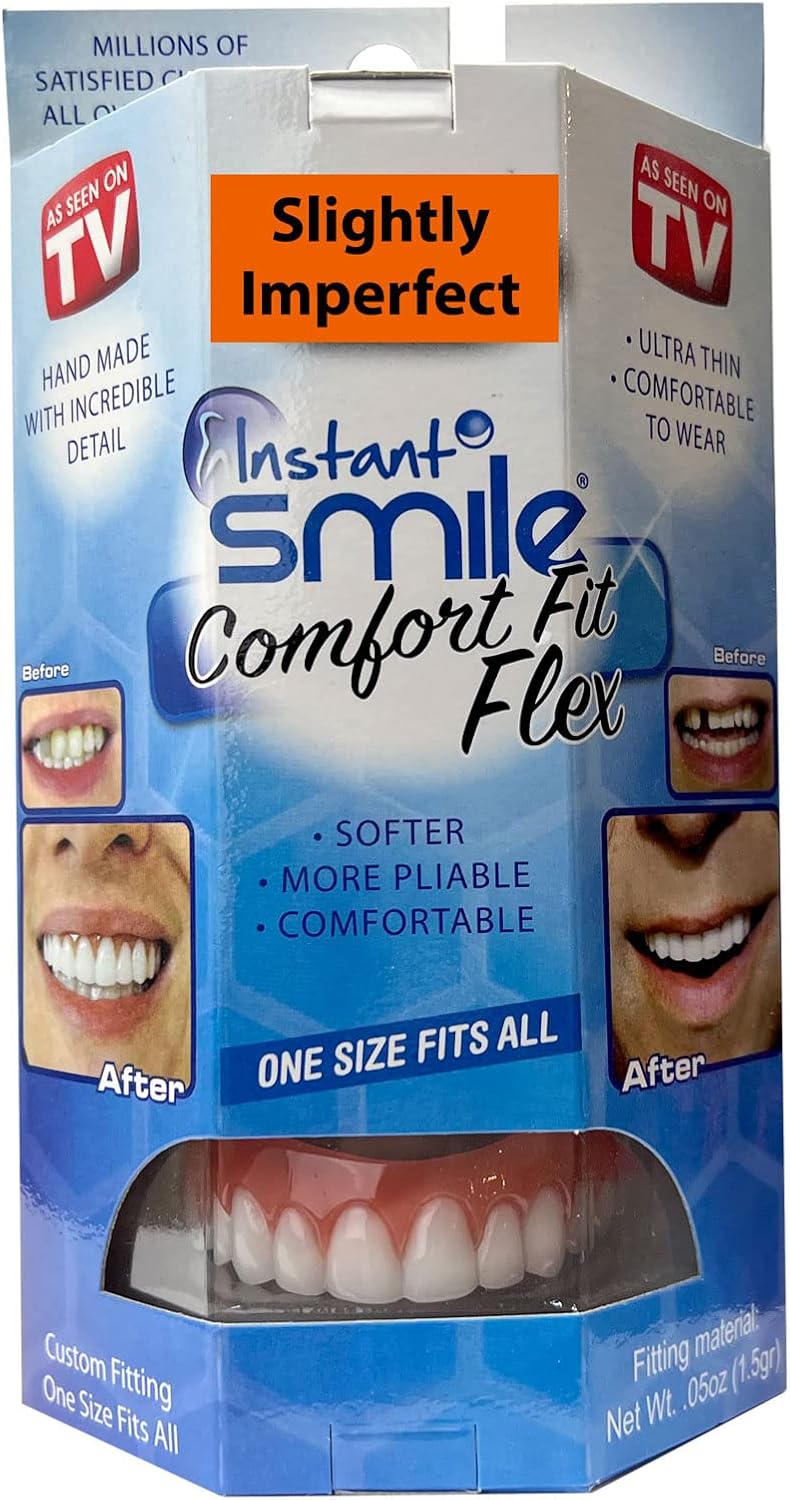 Instant Smile Comfort Fit Flex-Slightly Imperfect Available in Natural White One Size Fits Most People - Image 1