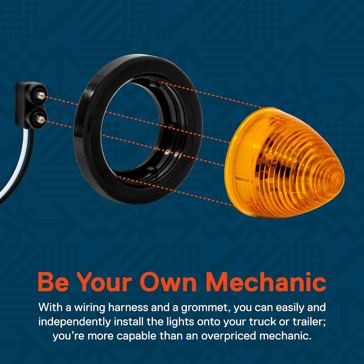 Online Led True Mods amber clearance light illuminated in dark